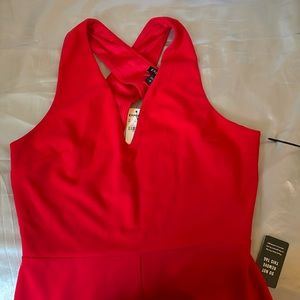 Guess crossed back red hot jumpsuit S